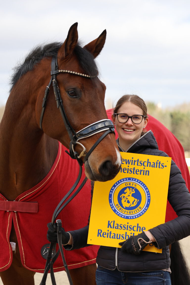 Passed final examination to become a master of equine management